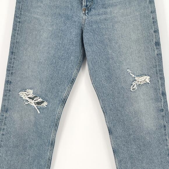 AGOLDE 90s Loose Fit Mid Rise Jeans Captured Distressed Women’s Size 27 Cotton - Picture 4 of 8